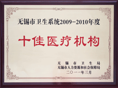2009-2010年度無錫市十佳醫療機構